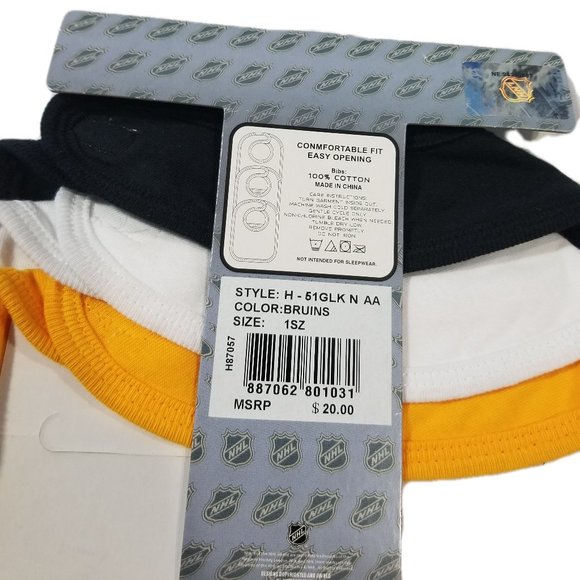 Reebok NHL Boston Bruins 3 Piece Bib Set - Picture 4 of 4